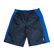 Land s End Elastic Drawstring Pockets Athletic Blue And Black Shorts Boys Size M