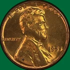 1955 Poor Man's Double Die Lincoln Wheat Cent Brilliant Uncirculated BU #42250