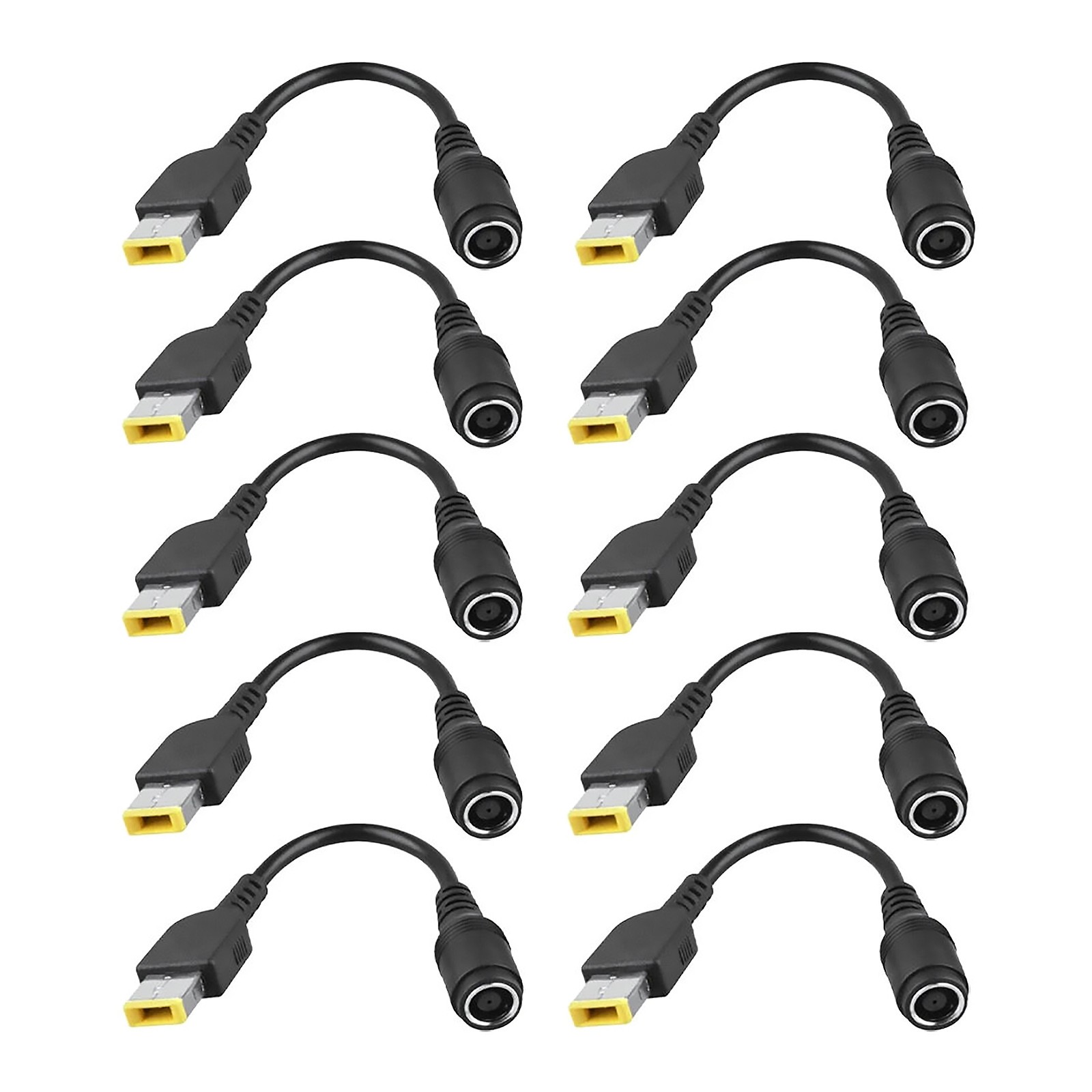 10PCS New 7.9*5.5mm Round to Square Plug Adapter Repair Part for Lenovo Thinkpad