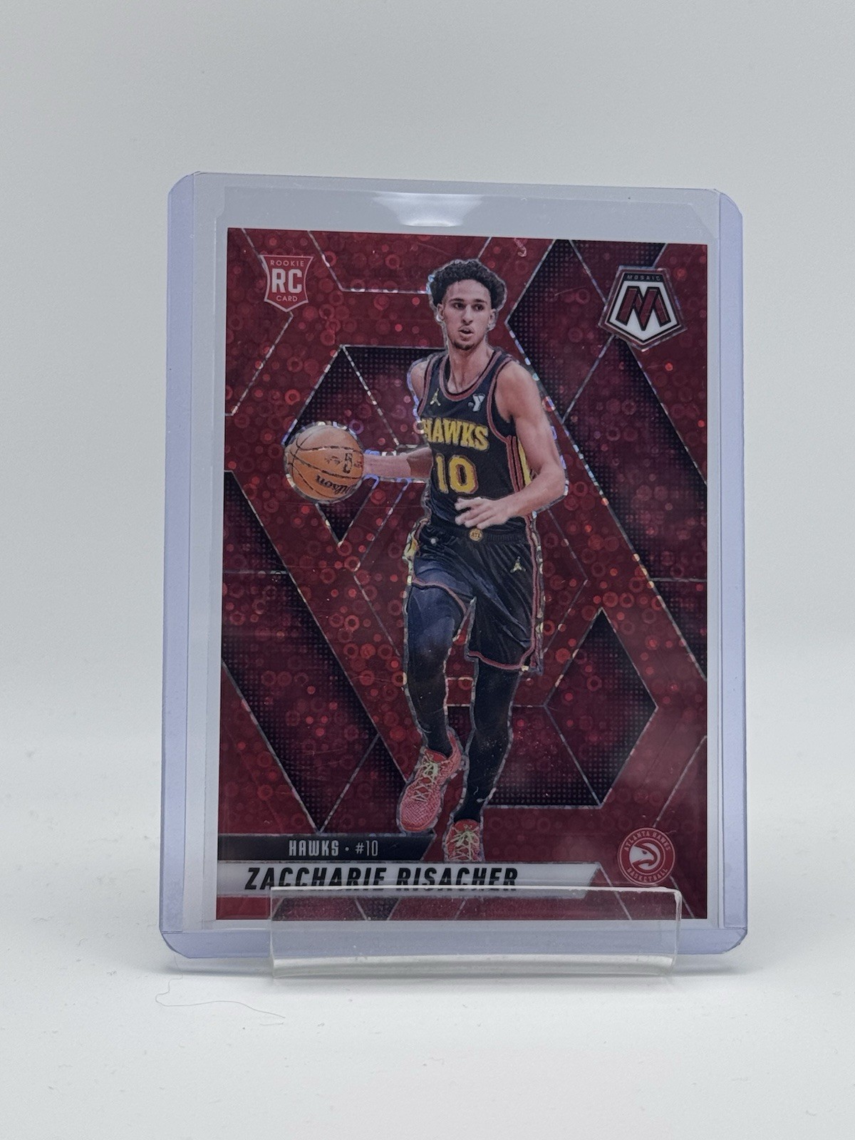 2024-25 Panini Mosaic Zaccharie Risacher #213 RC Rookie Fast Break Red /99