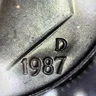1987 D RPM Roosevelt Dime - BU Re Punched Mint Mark -