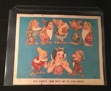 Walt DISNEY / Snow White and the Seven Dwarfs Circa 1939 ORIGINAL TWO-SIDED