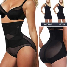 Women Cross Compression Abs Pants Body Shaper High-Waist Panties Slim Shapewear 