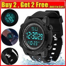 Waterproof Digital Sports Watch Military Tactical LED Backlight Wristwatch Men