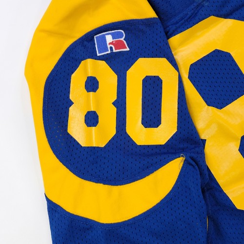 Rare Vintage RUSSELL ATHLETIC Isaac Bruce Los Angeles Rams Jersey 90s Blue SZ 42 - Picture 5 of 10