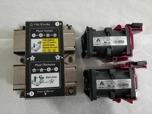 DL360 DL360p G10 Xeon CPU Kit, Heatsink 872452-001 & 2 Fans 875283-001