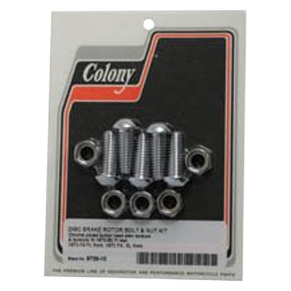 Disc Brake Rotor Chrome bolt/nut kit 73-80 FL Rear 73 XL 73-74 XL Front#87391-10 Disc Brake Rotor Chrome bolt/nut kit 73-80 FL Rear 73 XL 73-74 XL Front#87391-10