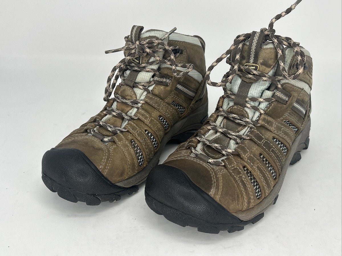 Keen Voyager Mid Hiking Boots Women's Brown Broken Lace Loop