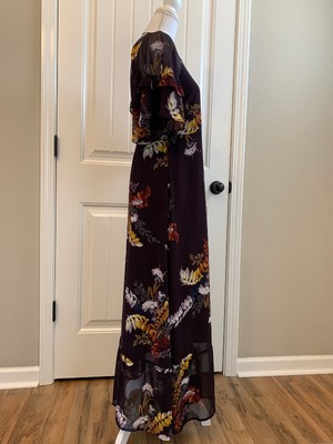 vervain ruffle sleeve wrap dress