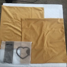 MIULEE Pack of 2 Decorative Velvet Throw Goldenrod Pillow Cover 18” Square New