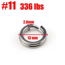 25/50/100 PCS Stainless Steel Heavy Duty Fishing Split Rings Big Game Saltwater