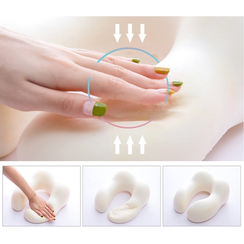 Memory Foam Travel Neck Pillow for Comfortable Support On the Go