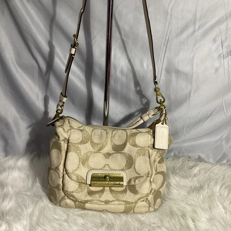 Coach M1082-16187 KRISTIN Tan Optic Art Signature Canvas Convertible Bag 66 - Image 2 of 4