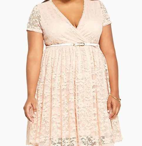 Torrid Lace Surplice Belted Skater 