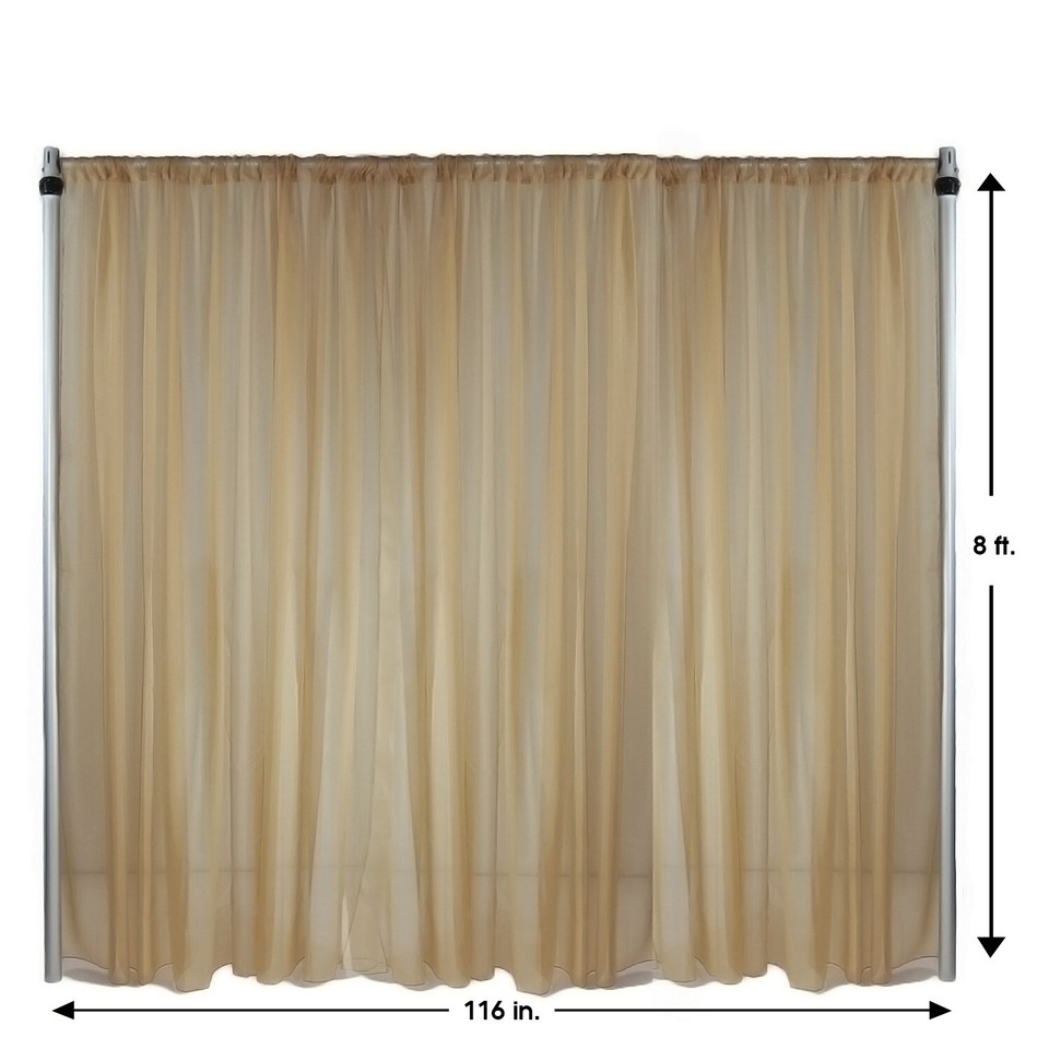 Your Chair Covers - Voile Sheer Drape, Bridal Curtain Backdrop for ...