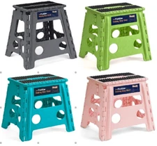 plastic Folding Step Stool 16 inch folding stool seat chair portable kids adults