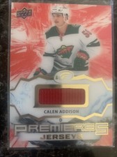Calen Addison   2021-22 Ud Ice Hockey Premieres Jersey Patch