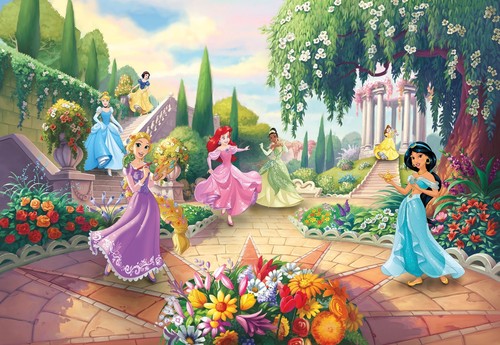 Girl bedroom photo wallpaper feature wall mural Disney Princess Without glue - Picture 2 of 4