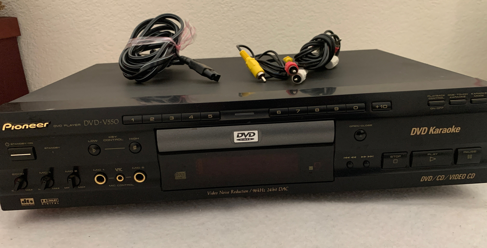 Pioneer Karaoke Player DVDV550 With Power Cord And Cables, No Remote