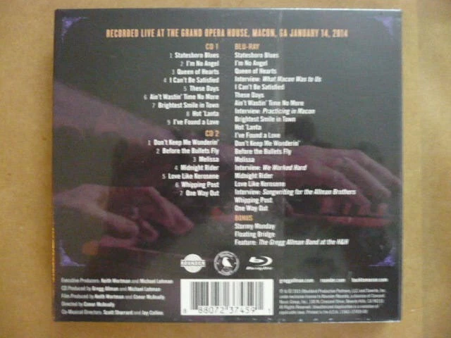 Gregg Allman Live: Back To Macon,Ga [2CD/Blu-Ray] [Digipak] Gregg Allman Neu - Bild 3 von 4