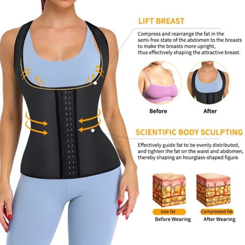 Women Fajas Colombianas Steel Boned Latex Waist Trainer Vest Body Shaper Corsets - Picture 4 of 18