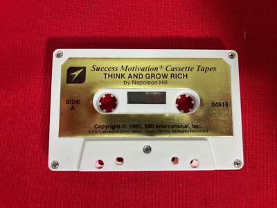 THINK AND GROW RICH BY NAPOLEON HILL, SMI CASSETTE TAPE WITH WHEEL OF LIFE SHEET