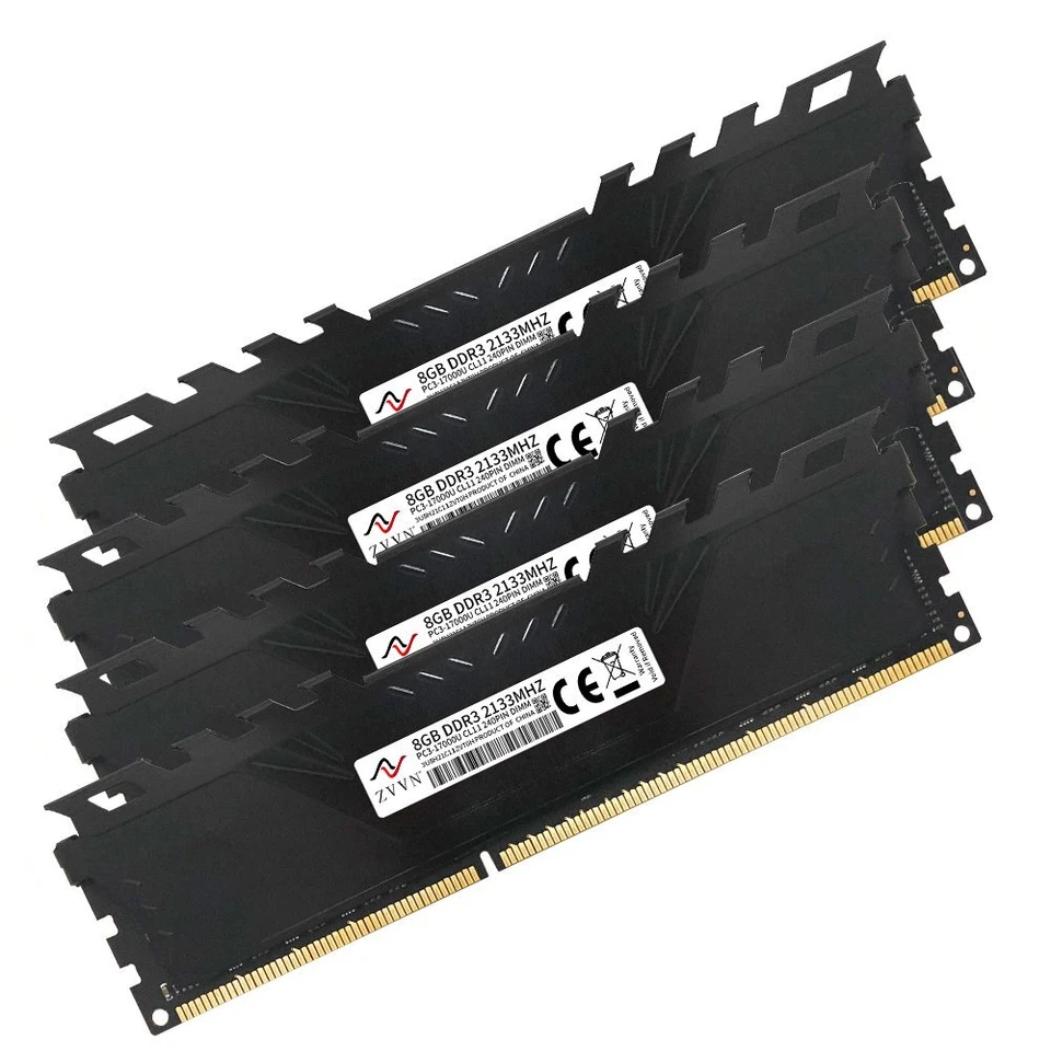32GB 4x 8GB DDR3 2133MHz OC PC3-17000 240Pin DIMM Desktop Memory RAM ZVVN Black - Image 2 of 4