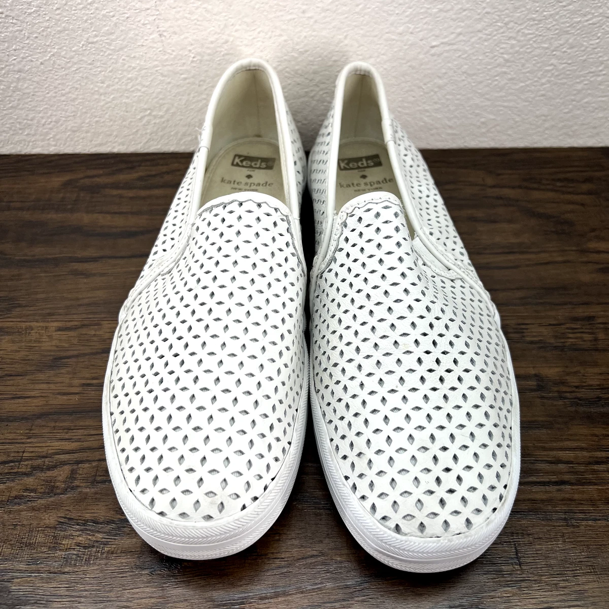 Keds Kate Spade Womens Size 11 Shoes Sneakers White Perforated