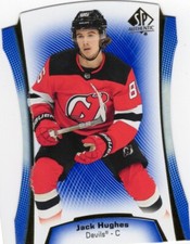 21/22 SP Authentic Jack Hughes Die-Cuts Blue DC-24