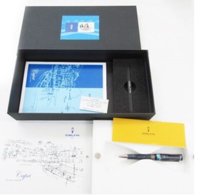 DELTA Capri Collection Marina Grande Blue/Silver 925 Ballpoint Pen