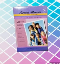 Glossy Photo Paper for Ink Jet Printers 4" X 6" Pack of 20 Sheets Special Moment