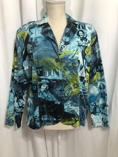 Vintage Blazer Jacket - Western Theme - Vintage Erin London Cowgirl Print Blazer