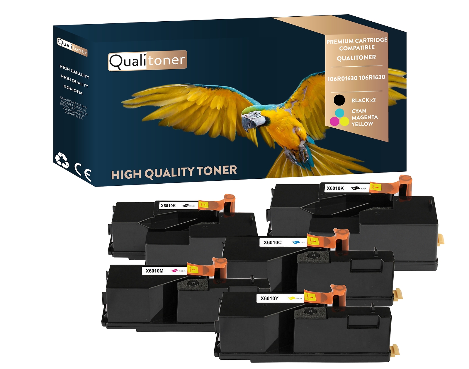 Toner 106R01630 Xerox pour imprimer vos dossiers professionnels pack 5 QUALITONER