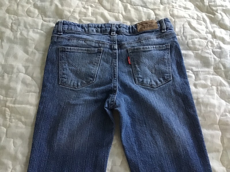 Levis Girls Size 12 Slim Straight Fit Adjustable Waist Inseam 28”