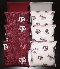TEXAS A M University AGGIES CORNHOLE BEAN BAGS Tie Dye Tailgate Game 8 ACA Bags