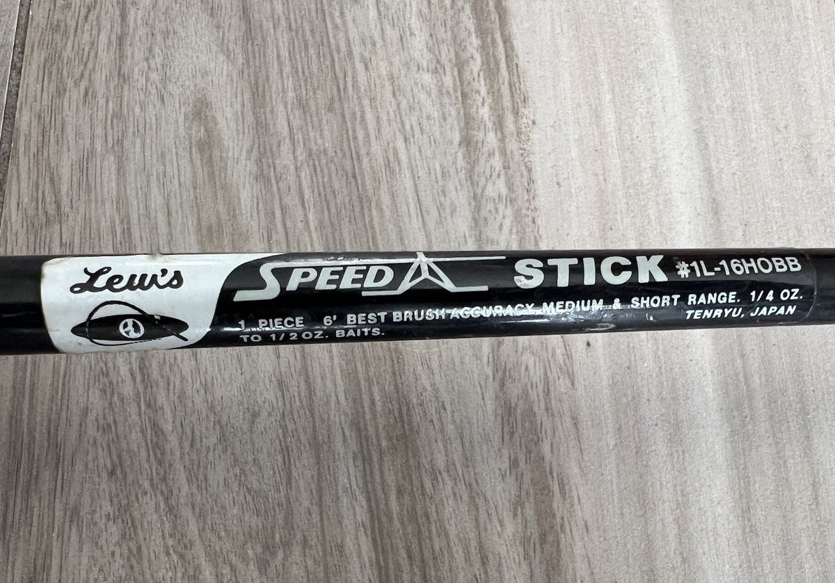 Vintage Lew's Speed Stick #1L-16HOBB Baitcasting Fishing Rod Made