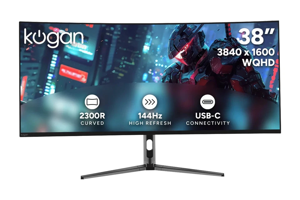 Kogan Infinity 38" Curved Ultrawide WQHD+ 144Hz 1ms FreeSync USB-C Gaming