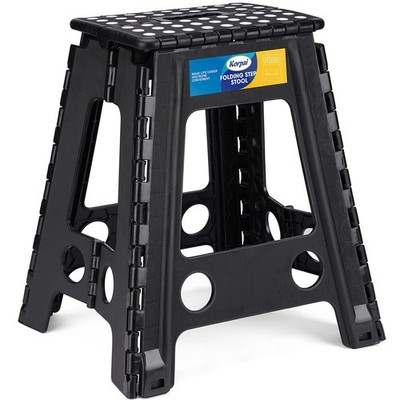 18'' Folding Step Stool for Adults and Kids Holds Up to 300 lbs,Non-Slip Foldi...