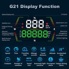 G21 Hud Gps Car Digital Speedometer Vehicle Head-up Display Odometer Gauge G21 Hud Gps Car Digital Speedometer Vehicle Head-up Display Odometer Gauge