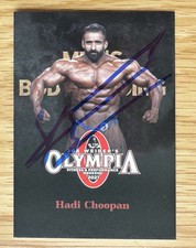 HADI CHOOPAN SIGNED 2021 MR OLYMPIA CARD RACC BODYBUILDER PERSIAN WOLF IFBB A