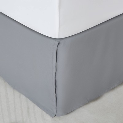 Premium Bed Skirt Solid with Pleated Dust Ruffle 15-Inch Drop Easy to Put in ...