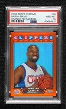 2008-09 Topps Chrome Orange Refractor 261/499 Baron Davis #60 PSA 10 GEM MT 1ql0