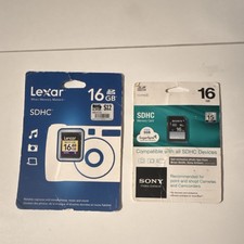 Lexar 16GB SDHC High Capacity Class 4 Memory Card  Sony 16GB SDHC Class 4 Card