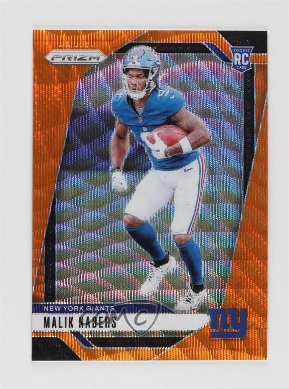 2024 Panini Prizm Rookies Orange Wave Prizm 30/60 Malik Nabers #370 Rookie RC