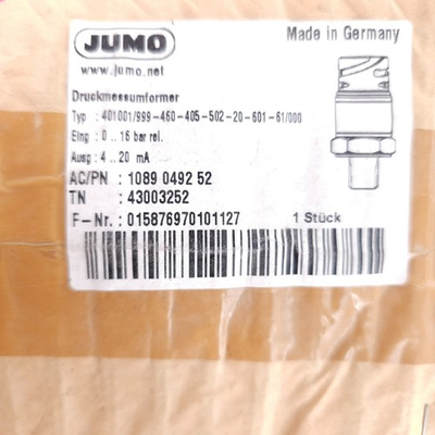 #ad Jumo 401001 999 0 16 Bar Pressure Transducer 4 20ma Atlas Copco 108 90492 52 $199.99