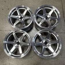 Used 17x9 Vors TR37 5x114.3 30 73.1 Silver Machined Wheels set-4