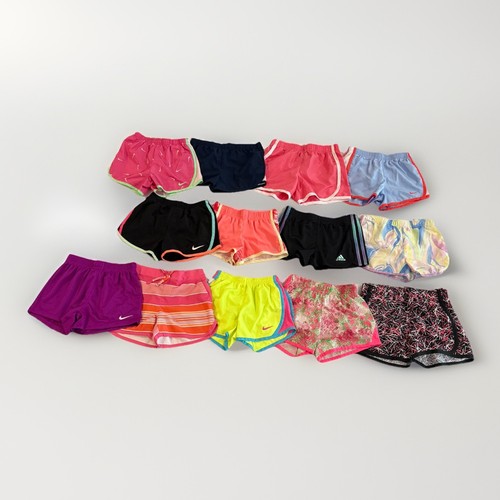 Girls 6/6-6X/6X Active Shorts Lot of 13 Athletic Pull On Casual Play Mixed Brand