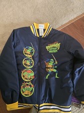 Nickelodeon TMNT Boys 14/16 Varsity Bomber NWT