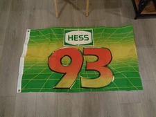 HESS OIL COMPANY SUPER 93 GASOLINE FLAG ABOUT 48" by 27" NEVER USED 100% NYLON
