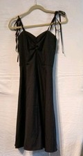 Black Spaghetti Strap Tye Mini Dress Size Med